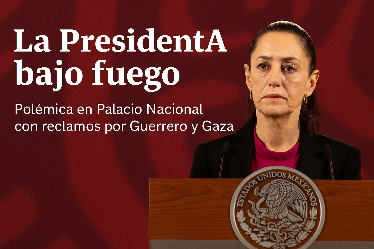 La PresidentA Claudia Sheinbaum enfrenta polémica en mañanera por reclamos sobre Guerrero, Palestina y minería