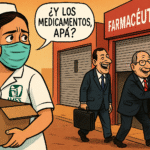 Gráfica con lista de empresas farmacéuticas que han incumplido contratos de entrega de medicamentos en México, afectando al IMSS Bienestar y su programa Rutas de la Salud.