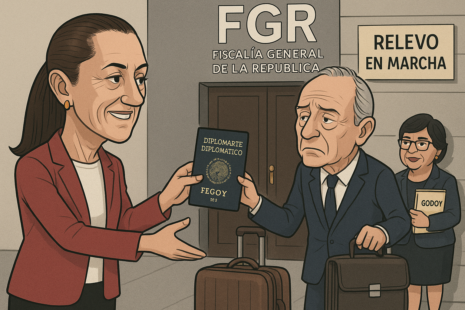 Presidenta Claudia Sheinbaum con escudo del pueblo, enfrenta reestructuración de la Fiscalía General tras salida de Gertz