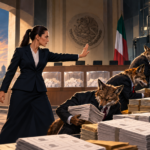 Claudia Sheinbaum detiene a coyotes que manipulan contratos y papelería electoral frente a una imprenta pública.